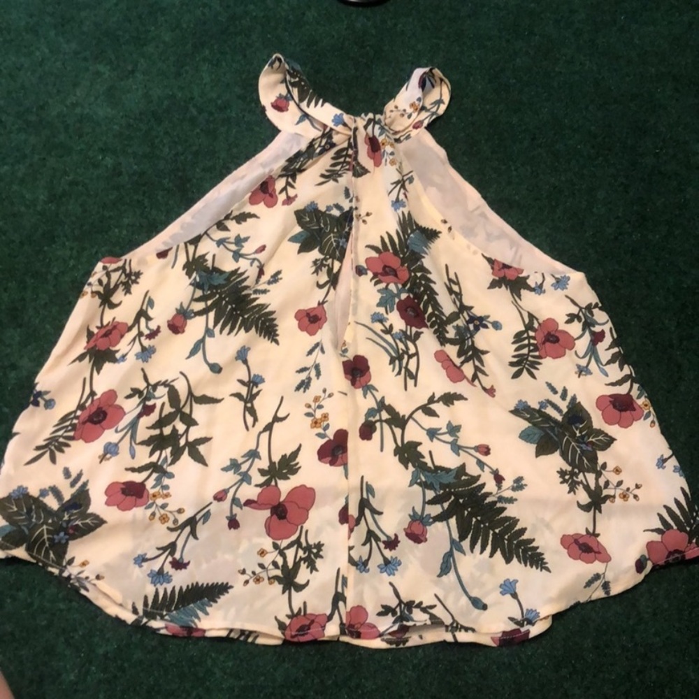 Hommage from Los Angeles Floral Trapeze Sleeveless Top - Picture 7 of 12